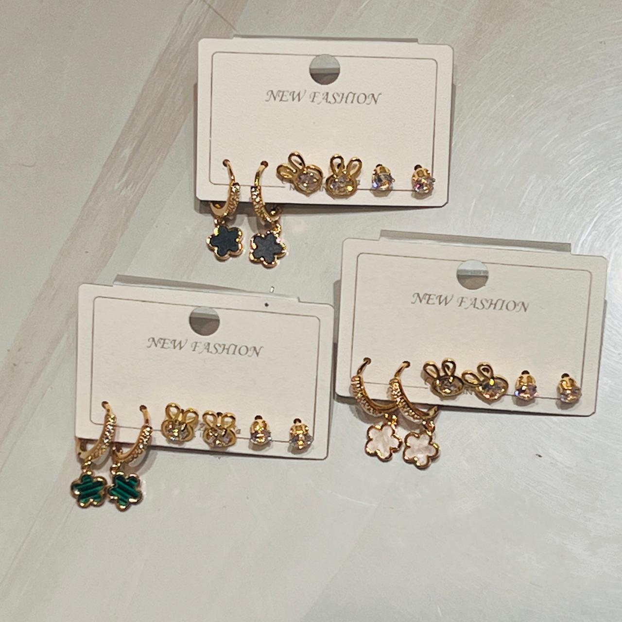 NEW FASHION – مجموعة من 3 أقراط